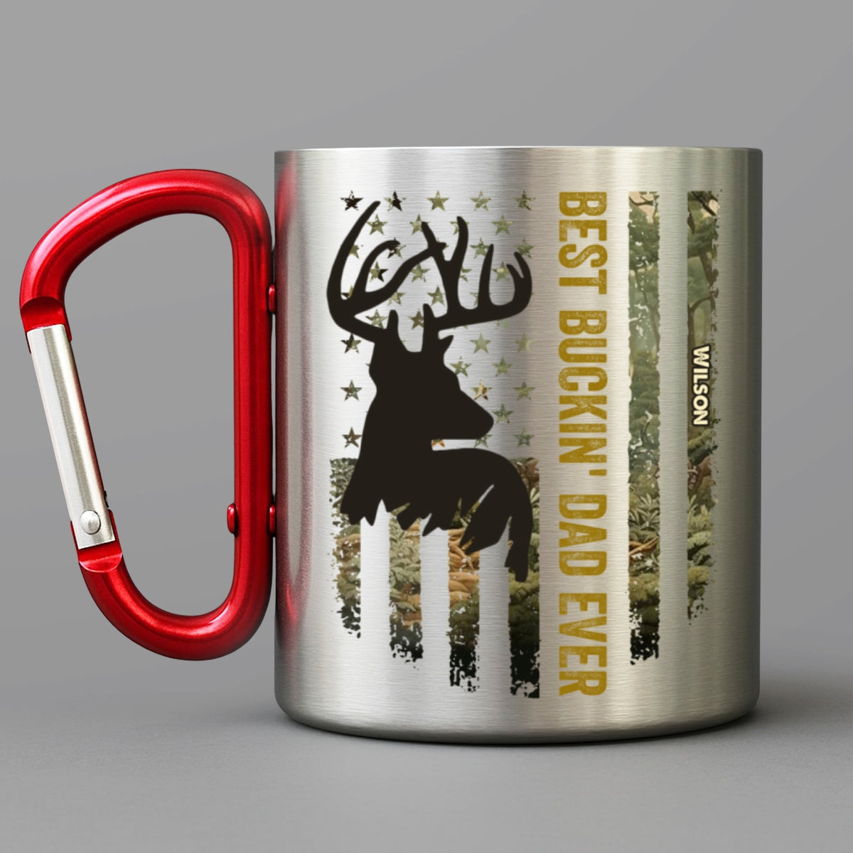 Best Buckin' Dad Ever - Personalized Custom Carabiner Mug