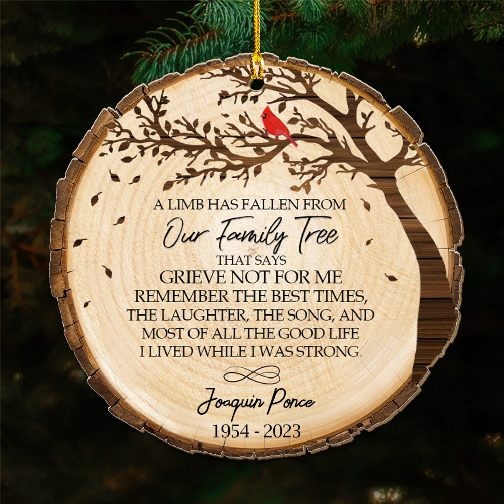 The Fallen Limb - Personalized Custom Wood Ornament
