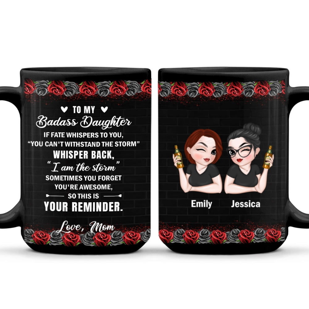 For The Strongest Daughter - Personalized Custom Coffee Mug