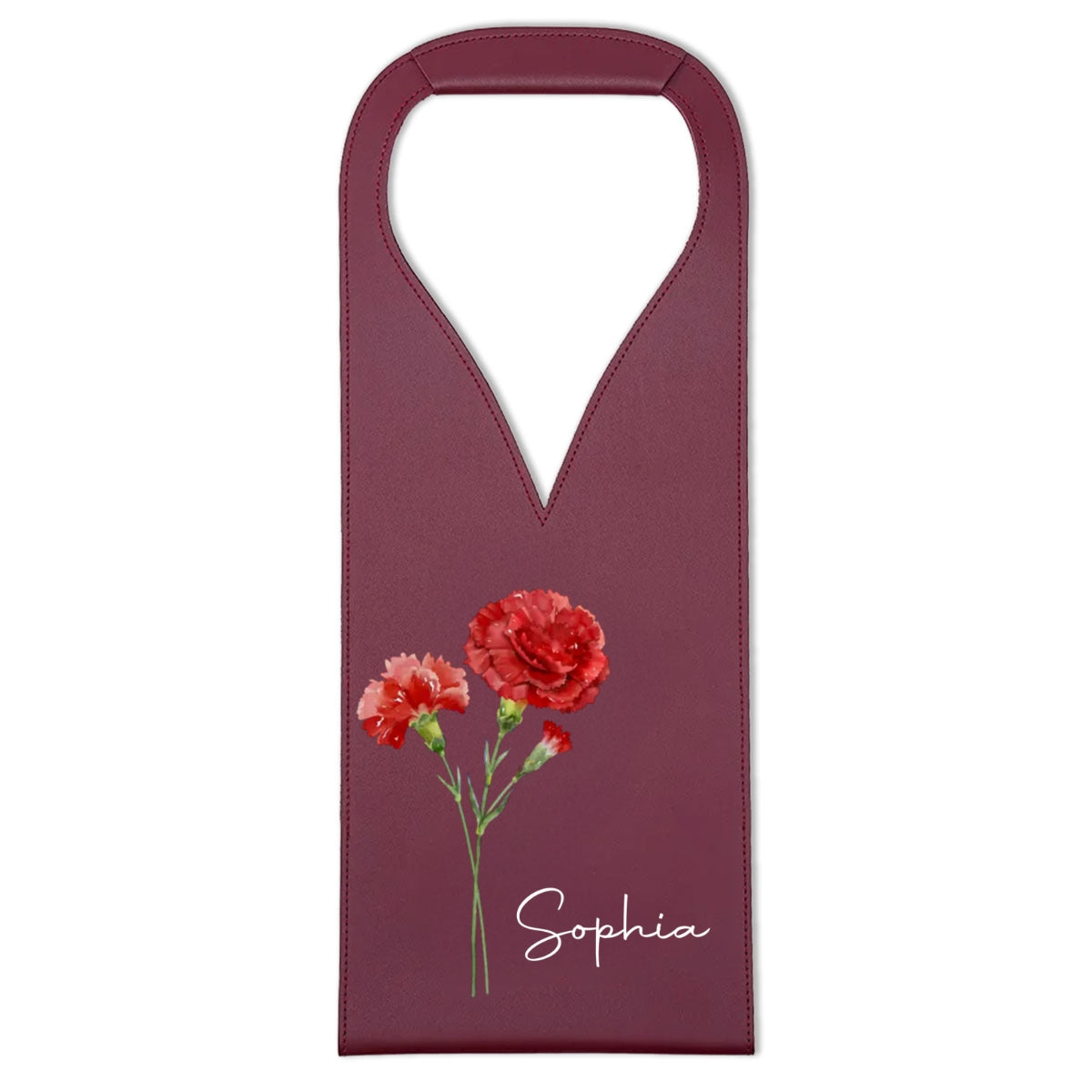 Friends Are Flowers That Never Fade - Personalized Custom Leather Wine Bag