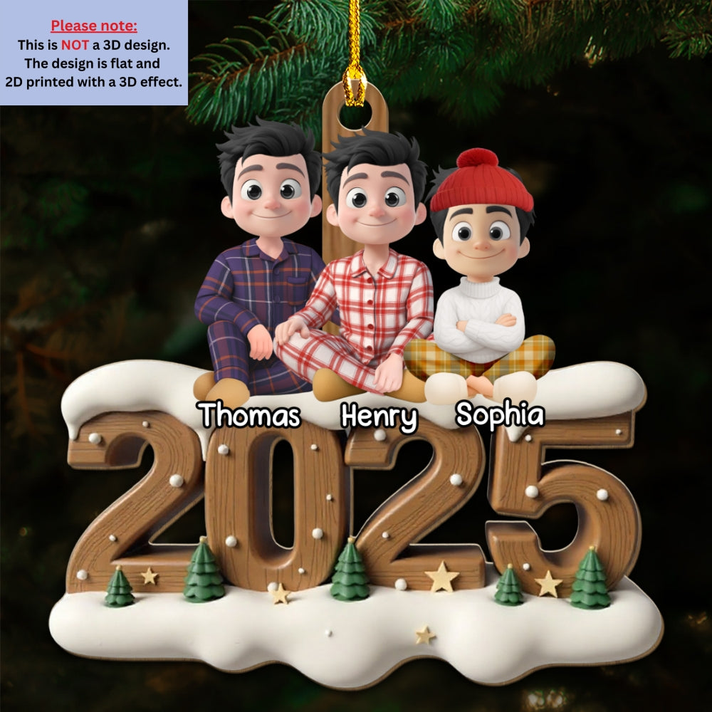Us Together Now Onwards - Personalized Custom 3D Effect Wood Ornament