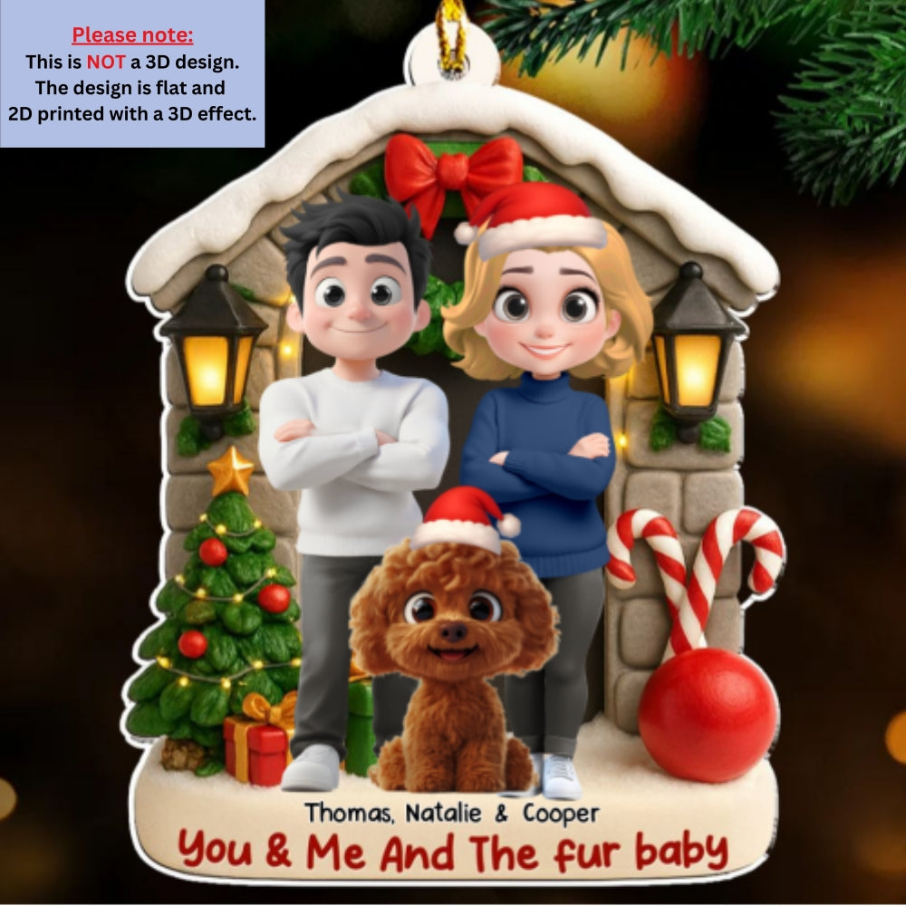 Bond Of Fur Love - Personalized Custom 3D Effect Acrylic Ornament