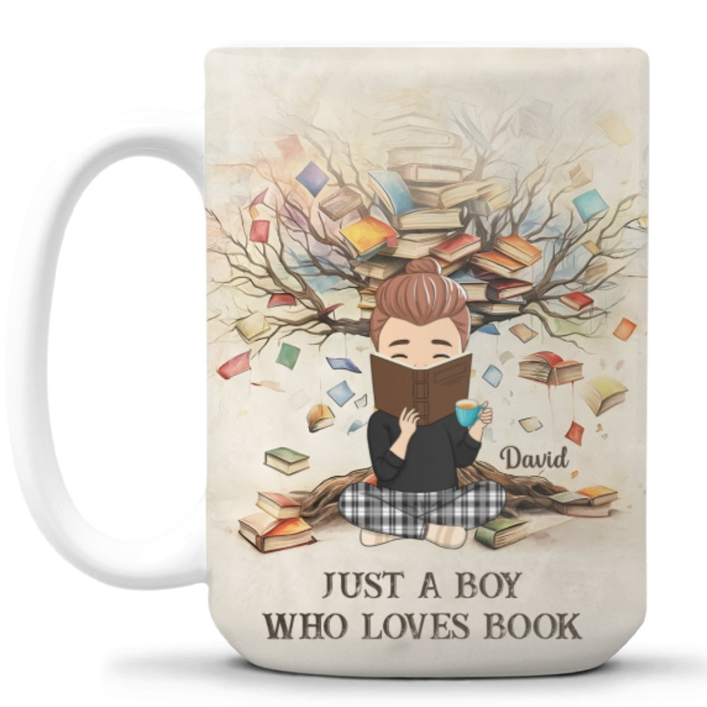 Just A Girl Who Loves Book - Personalized Custom Coffee Mug