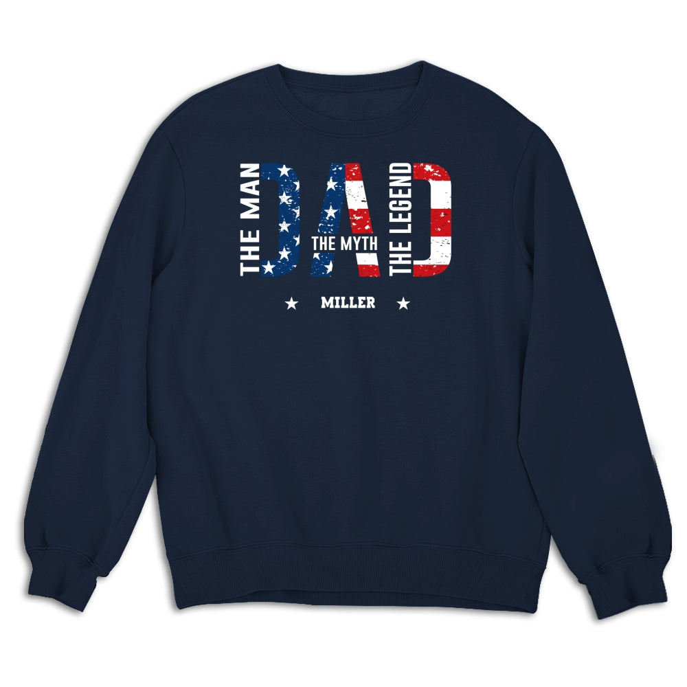 Papa The Man The Myth - Personalized Custom Shirt