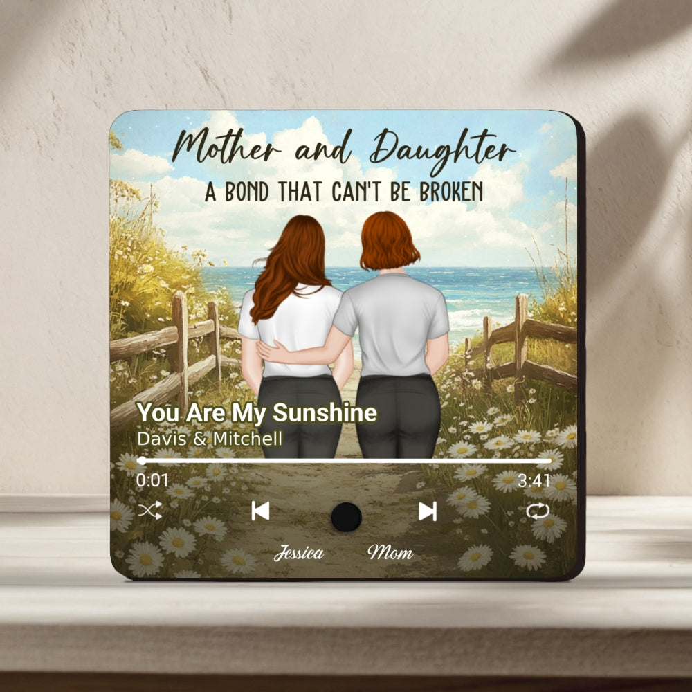 Mother And Daughter - Personalized Custom Music Fridge Magnet