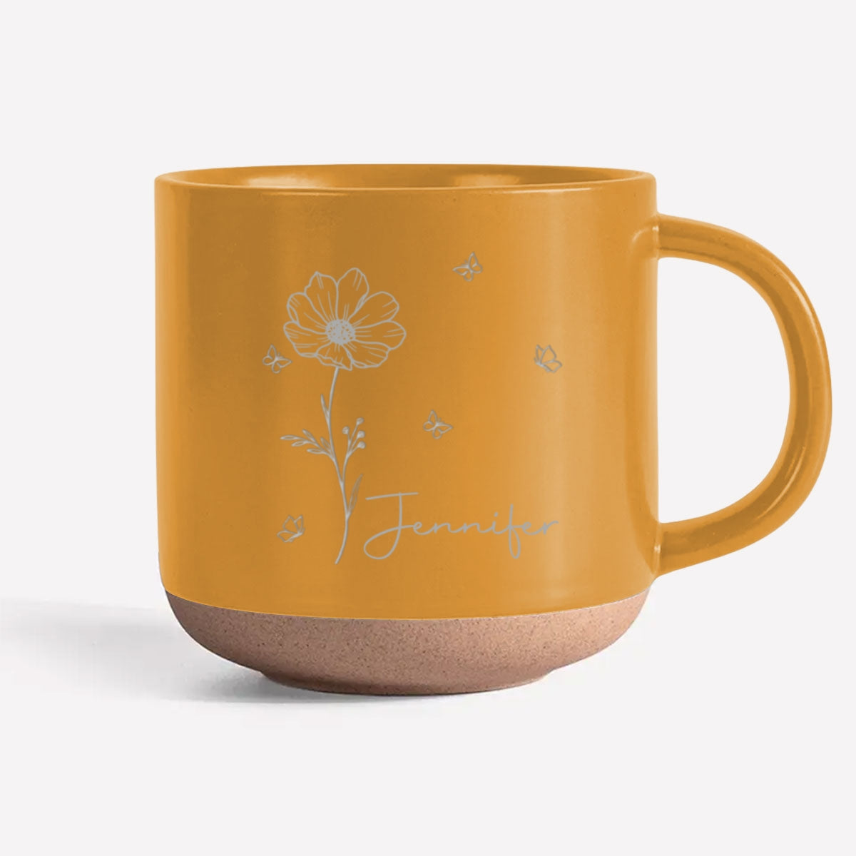 Live Wildly And Beautifully Like Flowers - Personalized Custom Engraved Pottery Mug