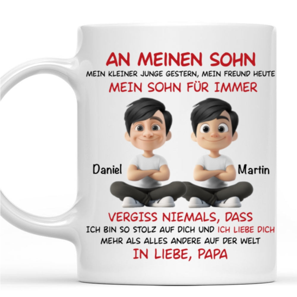 Mein Sohn Für Immer - Personalisierte Tasse