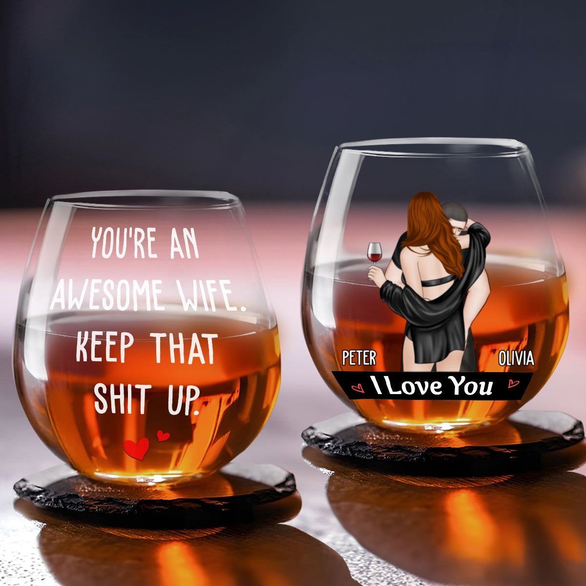 Keep That Shit Up Baby - Personalized Custom Wine Glass