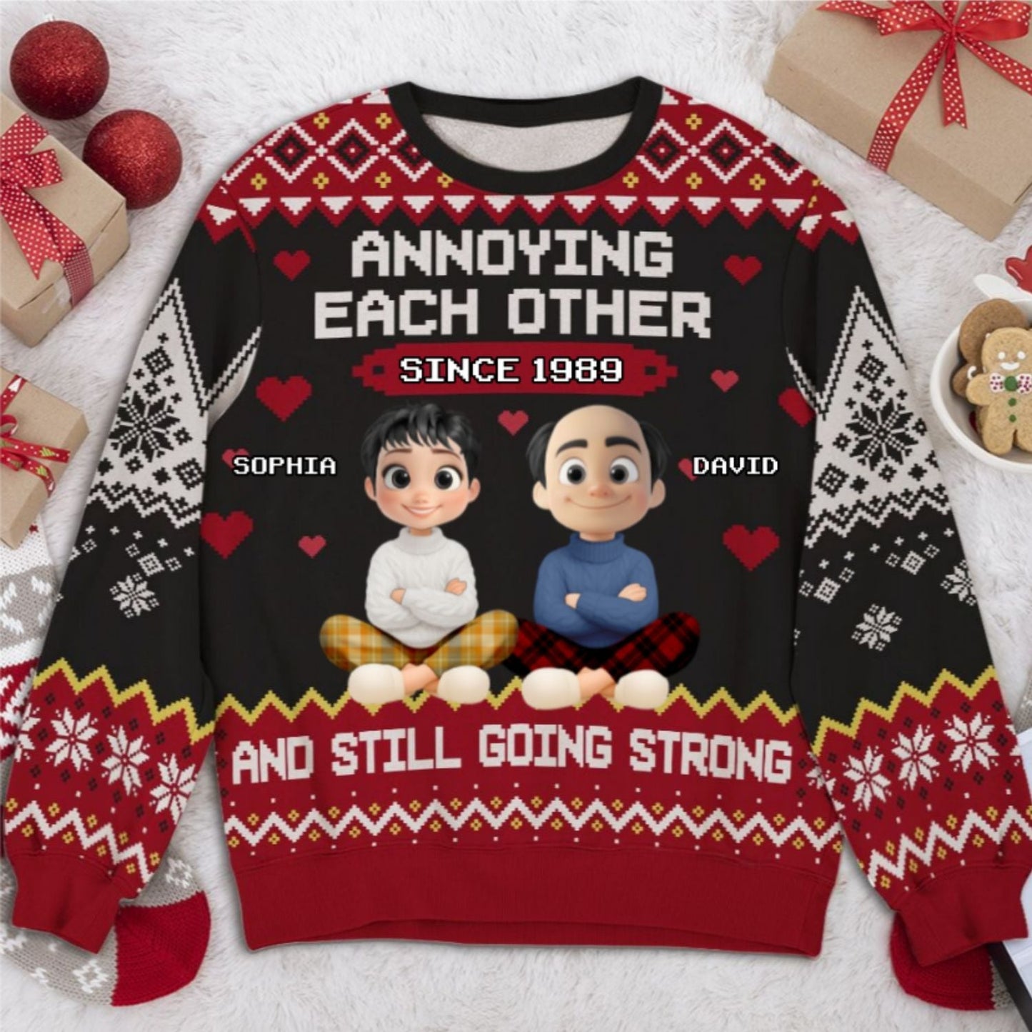 Annoying Each Other - Personalized Custom All-Over-Print Sweatshirt