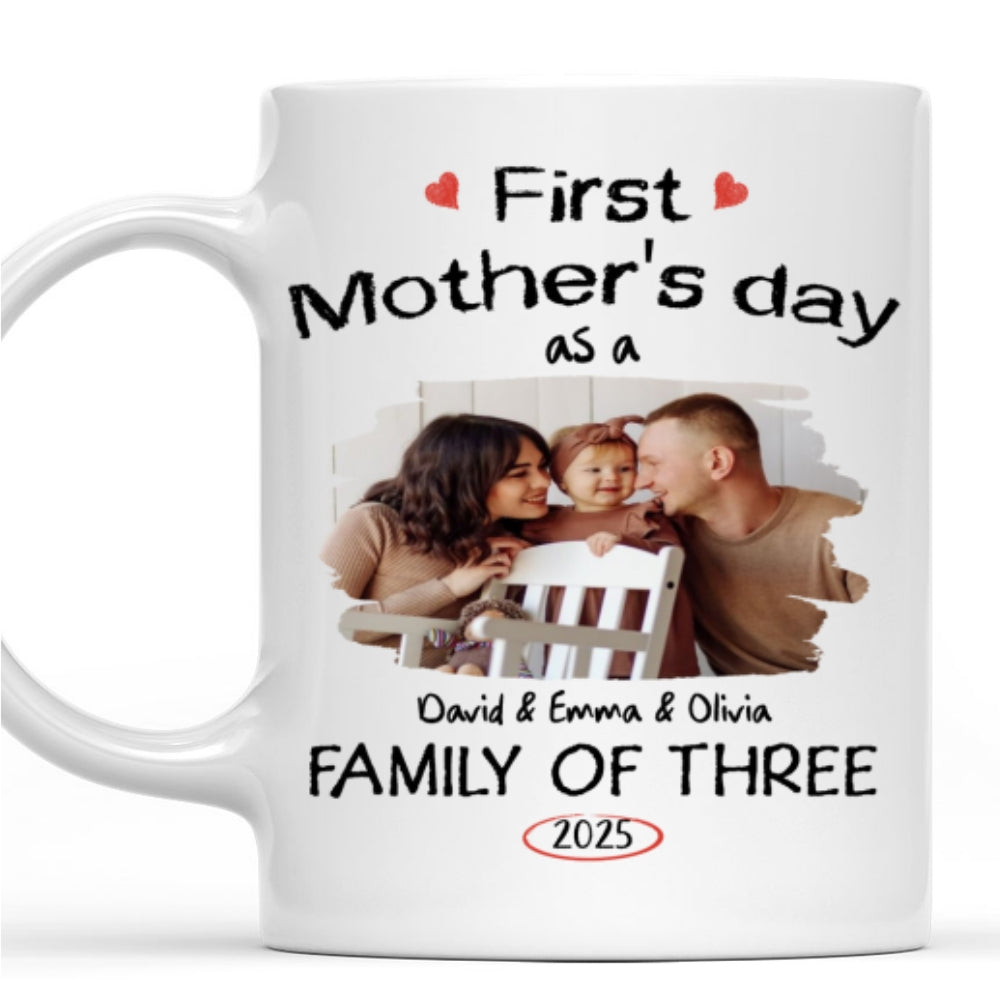 As A Family Of Three Photo - Personalized Custom Coffee Mug