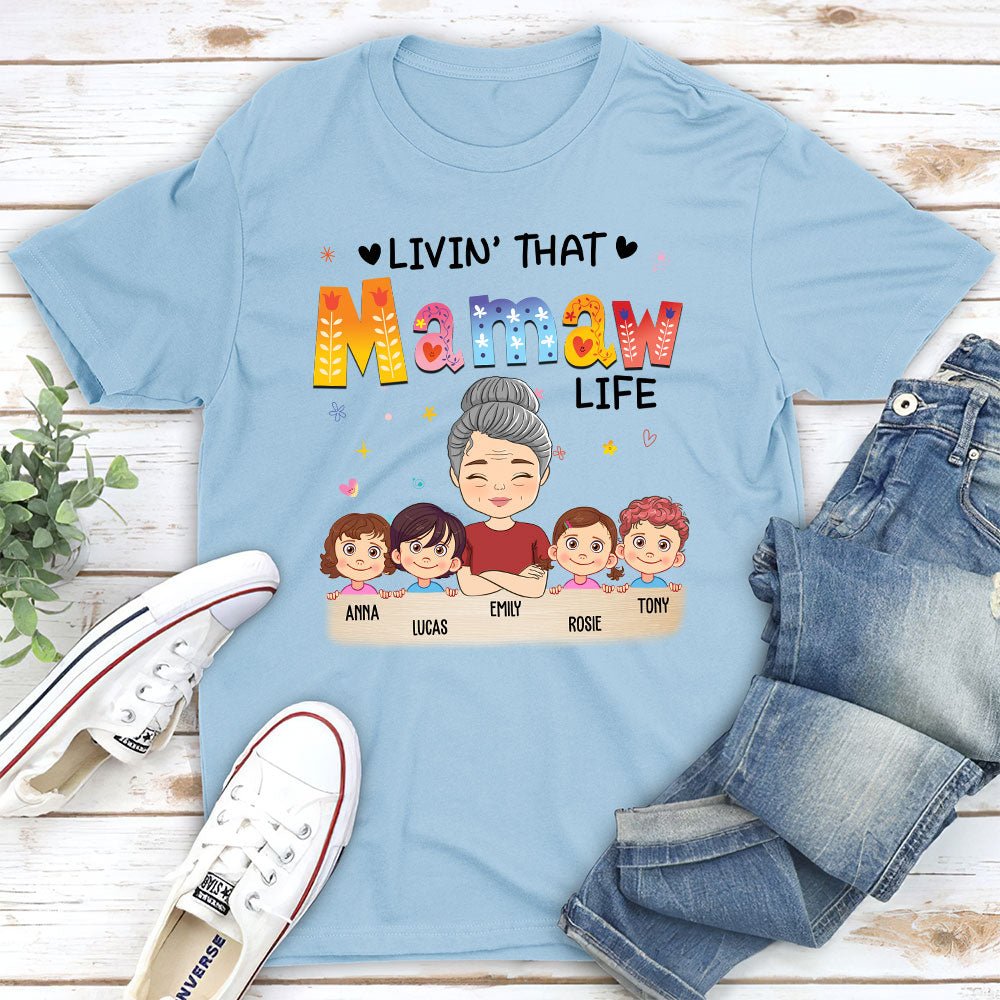 Livin' That Grandma Life - Personalized Custom Unisex T-shirt
