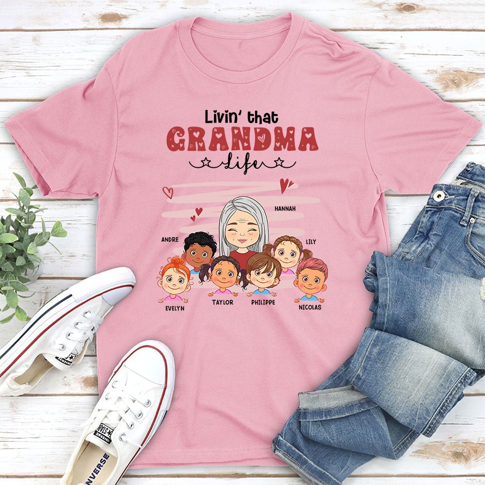 Livin' That Grandma - Personalized Custom Unisex T-shirt