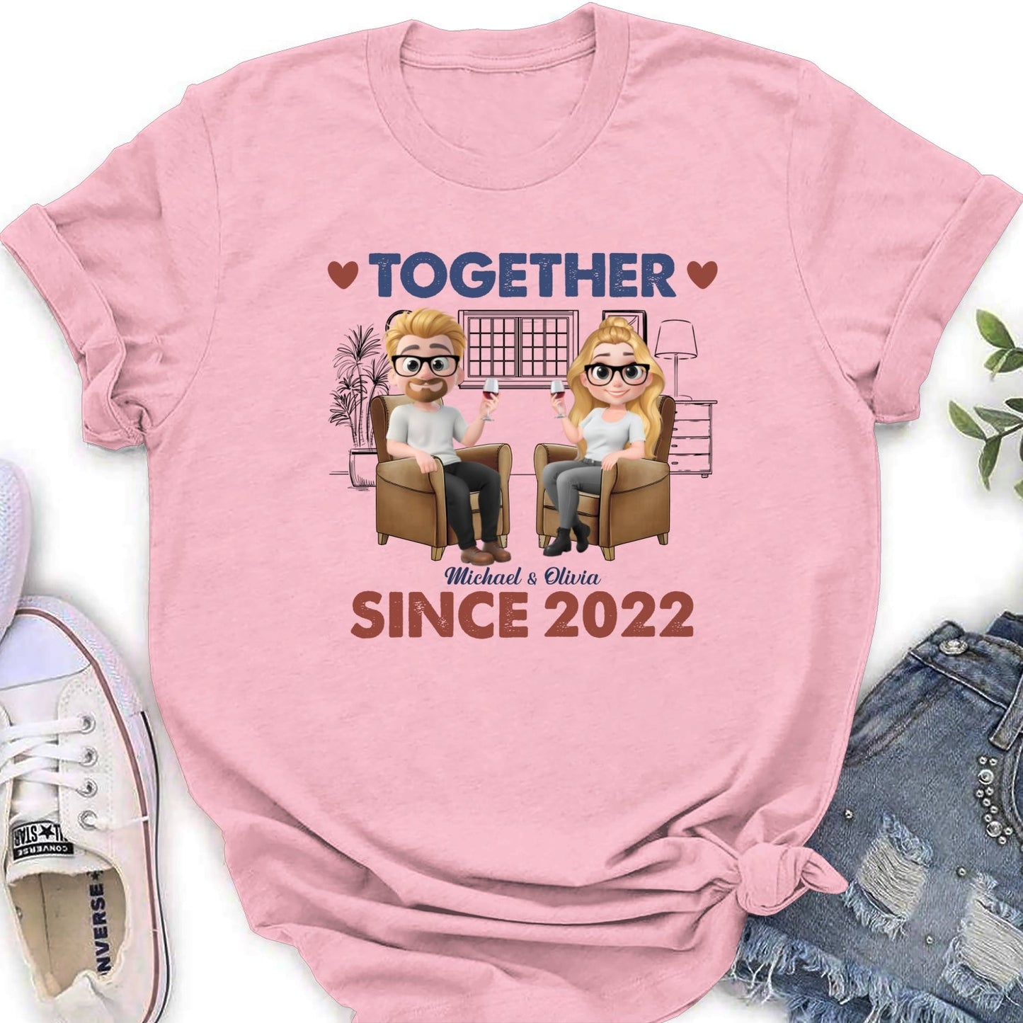 Together Since Husband Wife - Personalized Custom Shirt