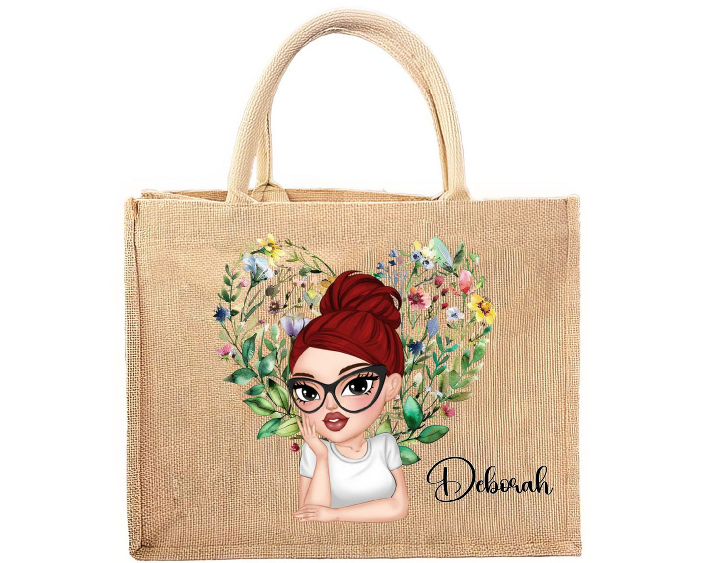 Our Friendship Is The Sweetest Flower Of All - Personalized Custom Jute Tote Bag