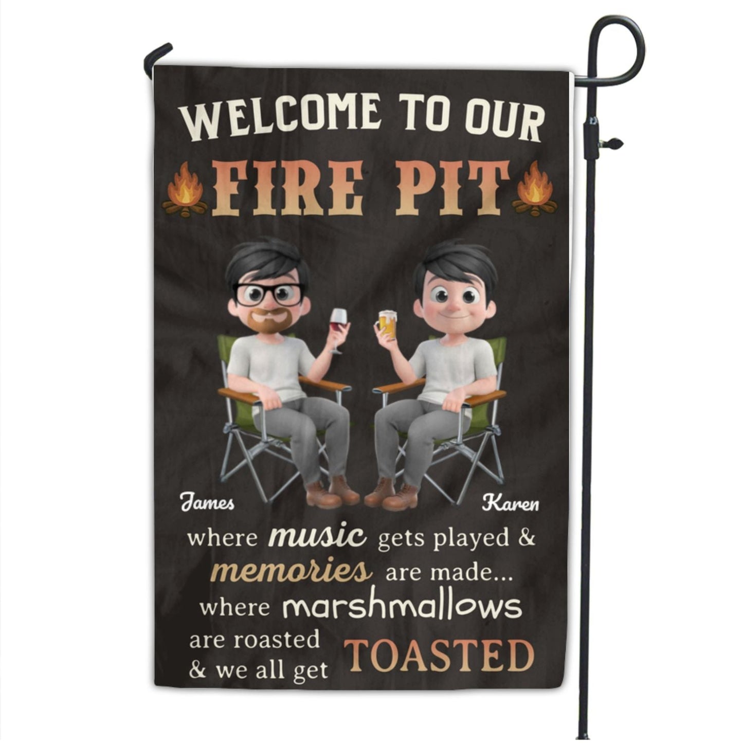 Where Marshmallows Meet Good Times - Personalized Custom Flag