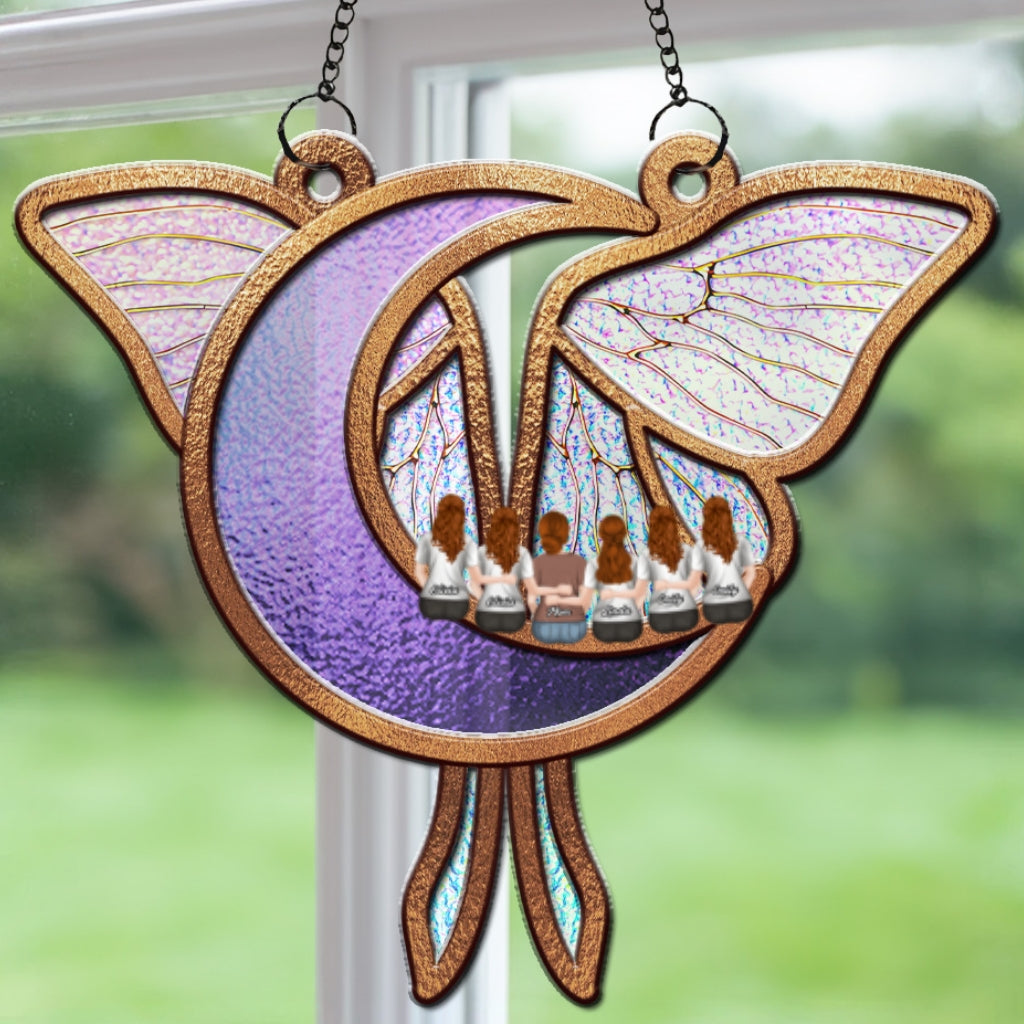 Mother And Daughters Forever - Personalized Custom Suncatcher