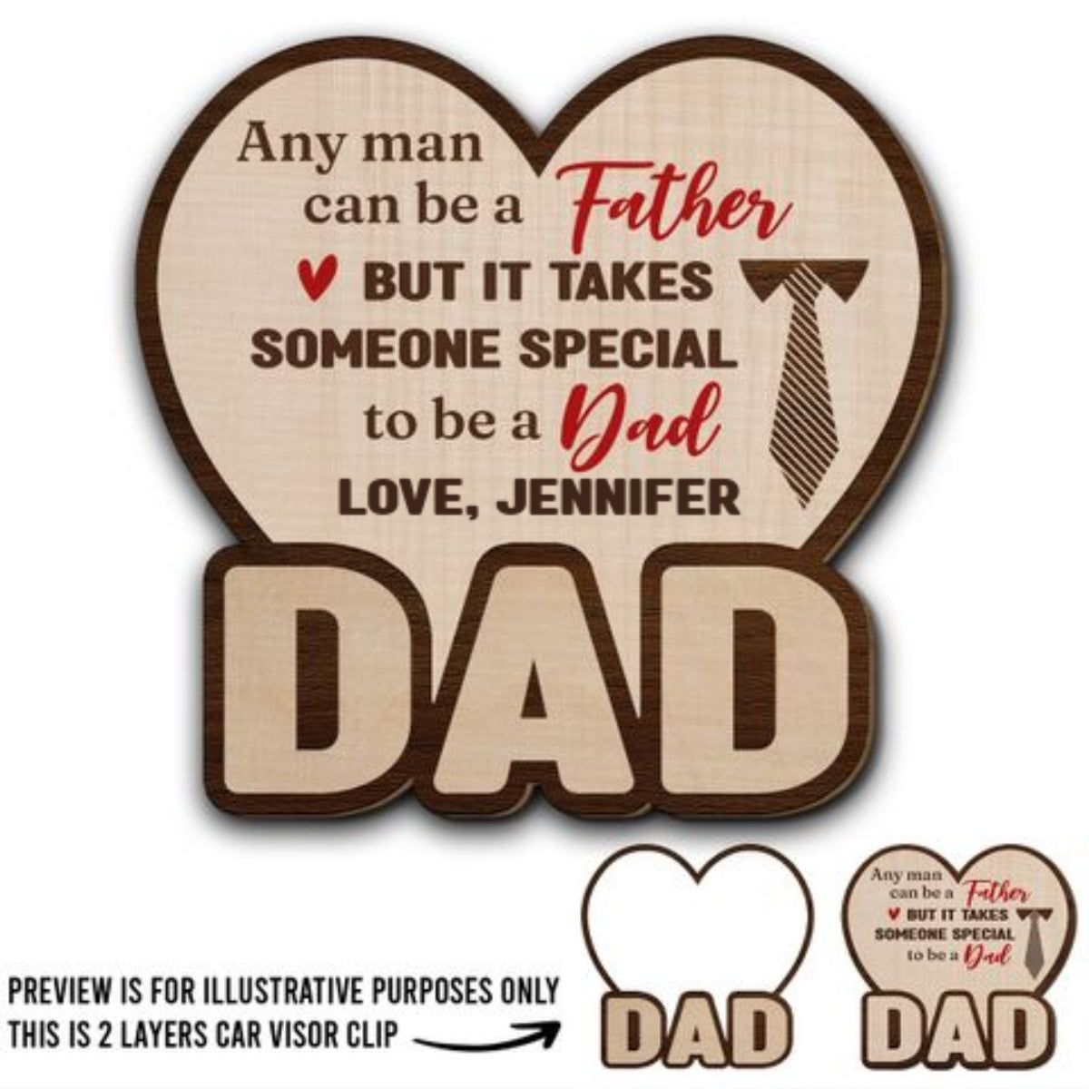 Someone Special To Be A Dad - Personalized Custom Car Visor Clip