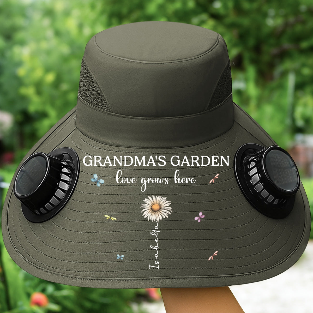 Grandma Garden - Personalized Custom Solar Fan Hat