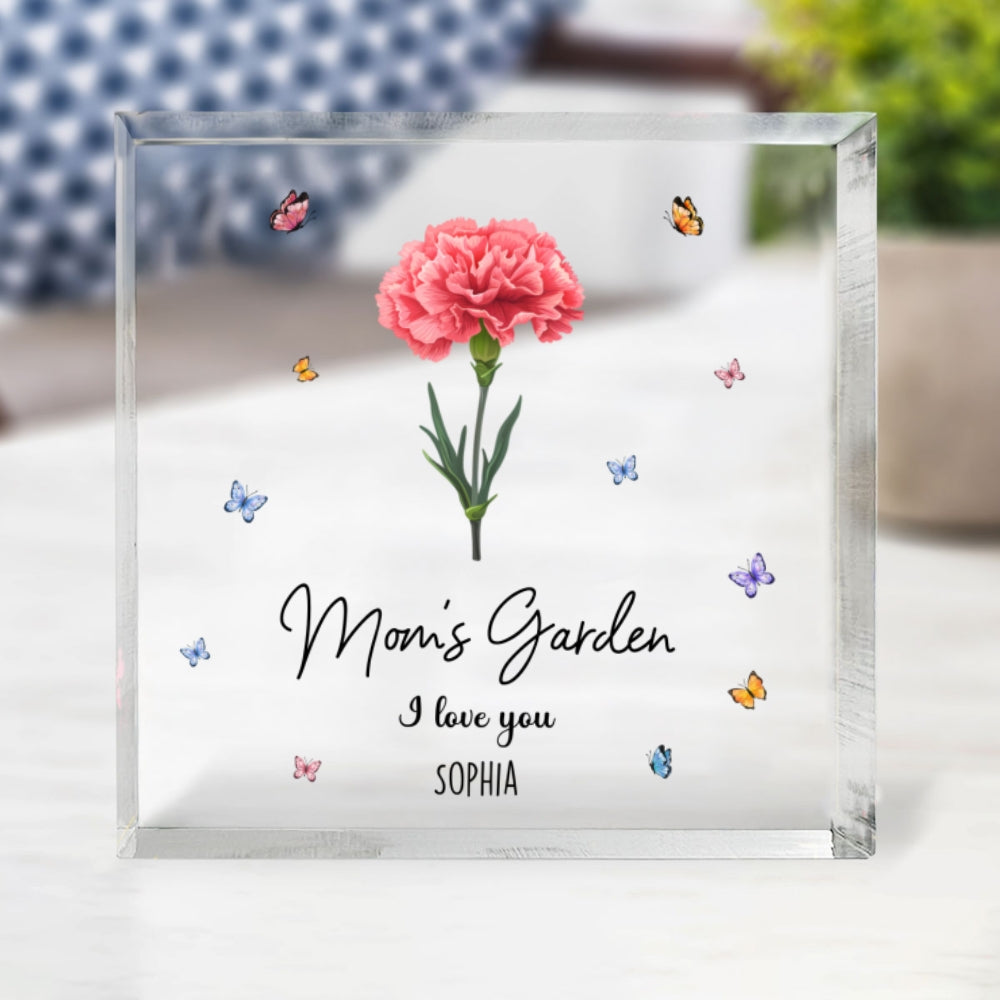 Flower Birth Month Garden - Personalized Custom Acrylic Plaque
