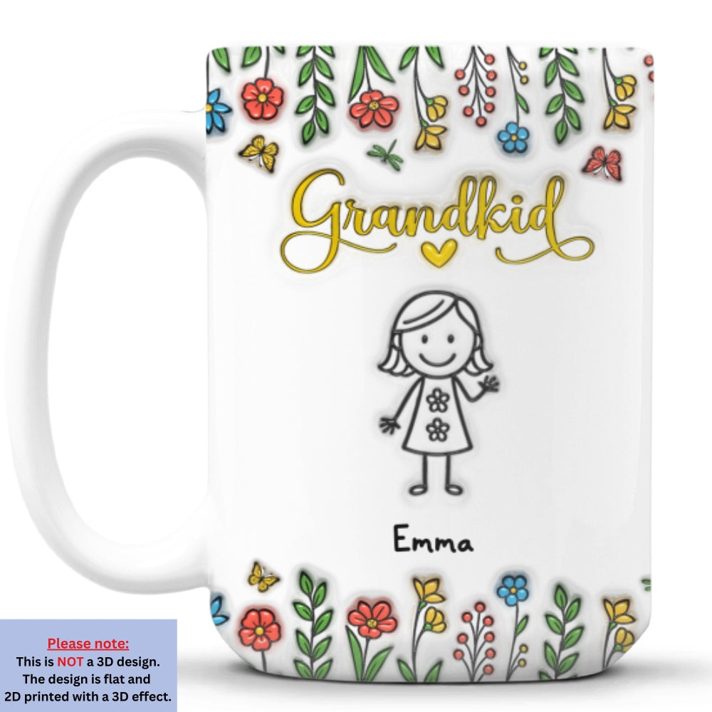 Grandkids Make Life Grand - Personalized Custom 3D Inflated Effect Mug
