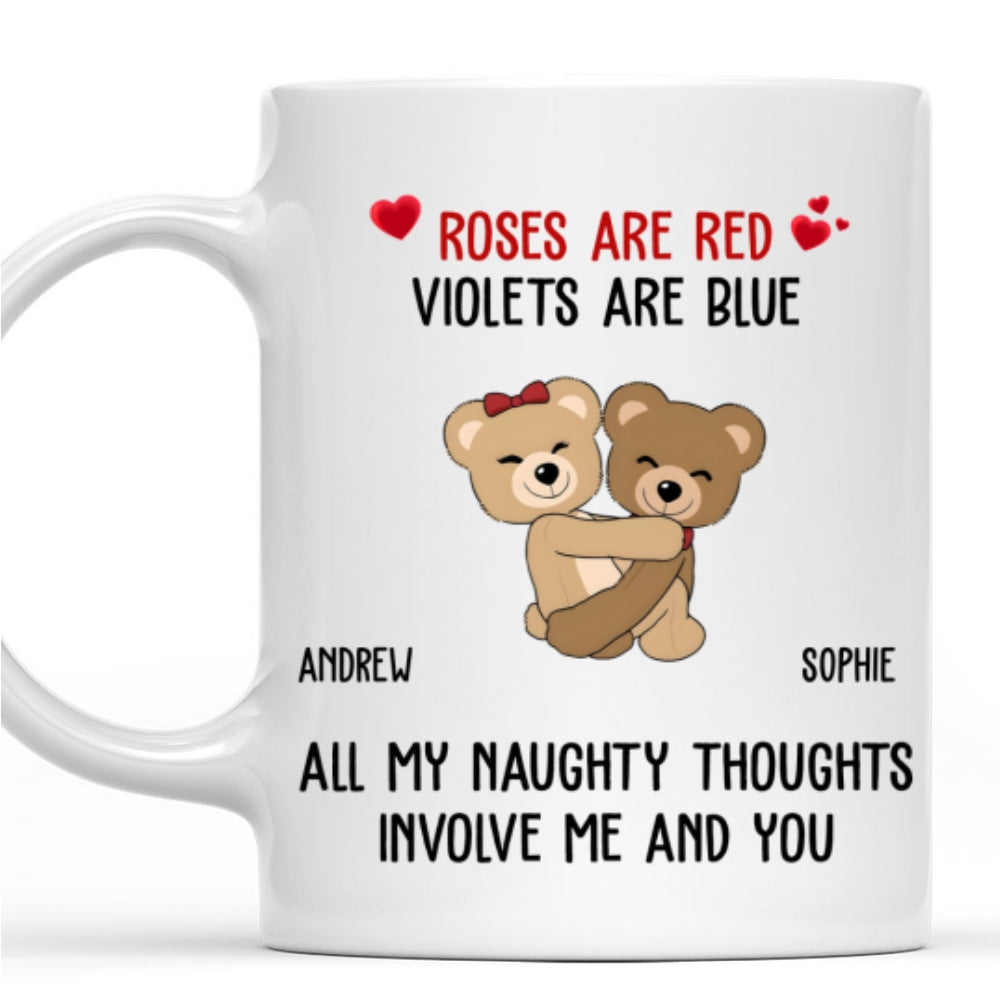 Naughty Thoughts - Personalized Custom Coffee Mug