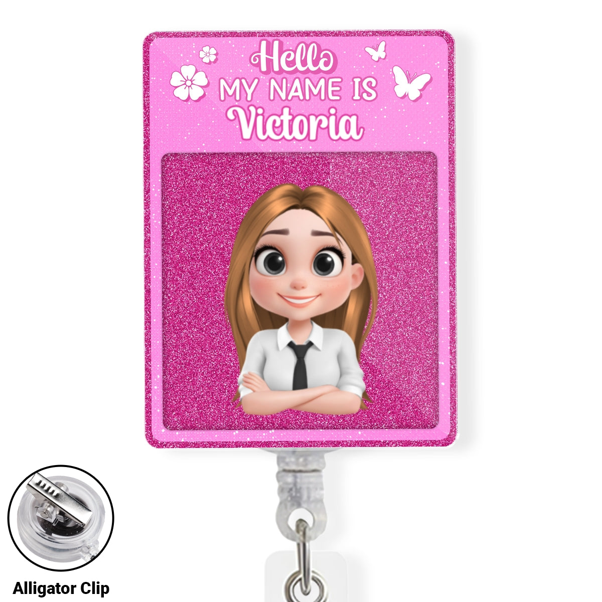 Love My Job - Personalized Custom Acrylic Badge Reel