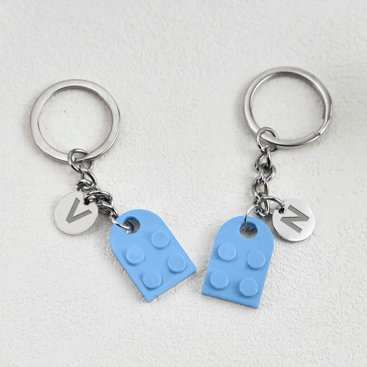 I Found My Missing Piece - Personalized Custom Heart Brick Keychain