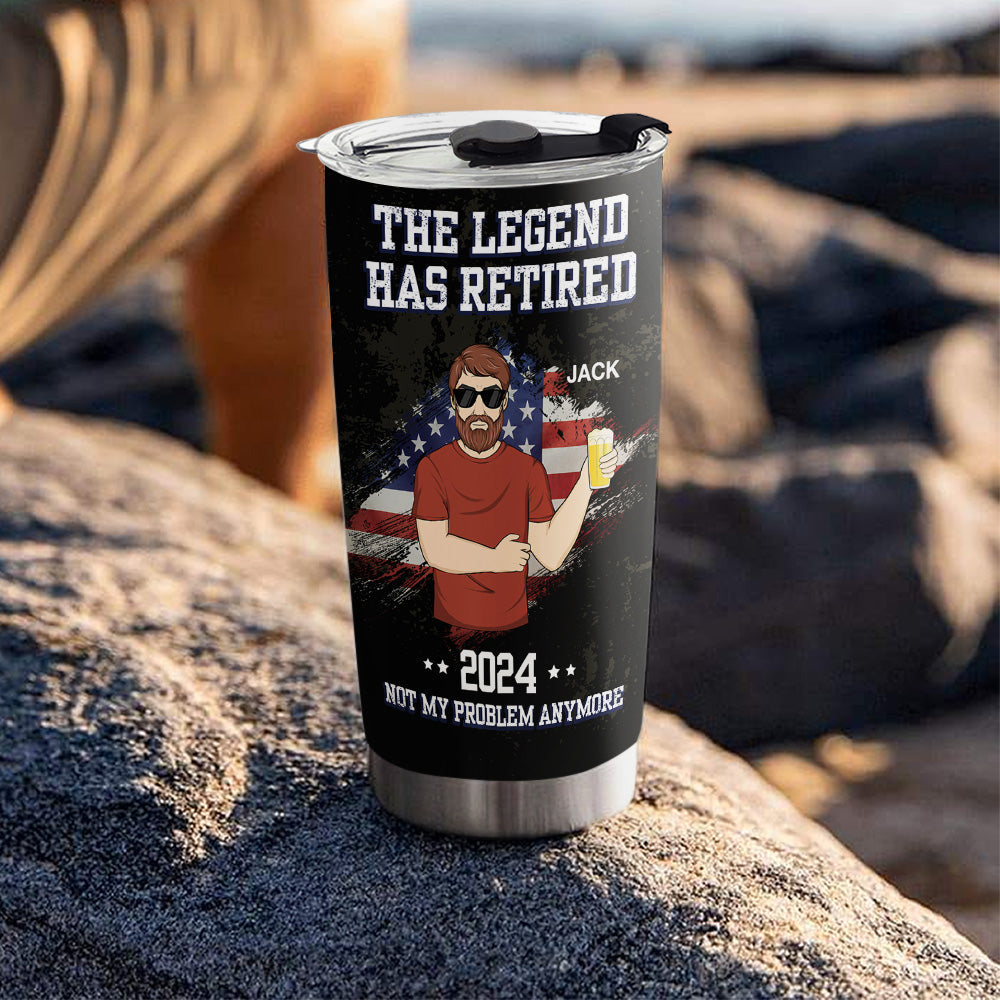 The Legend Has Retired - Personalized Custom Tumbler
