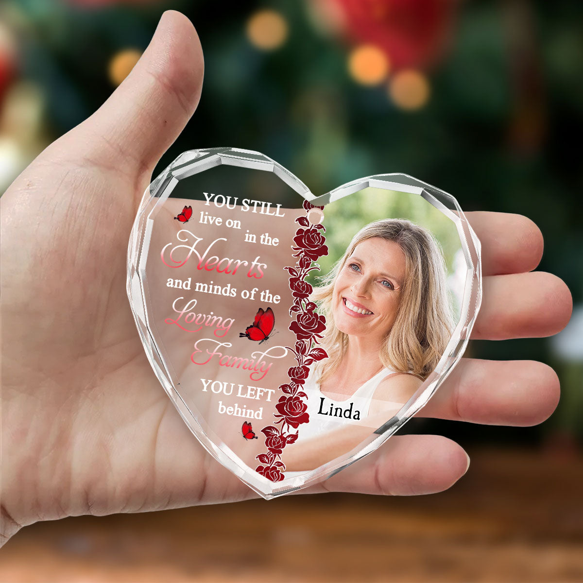 Missing You - Personalized Custom Glass Ornament
