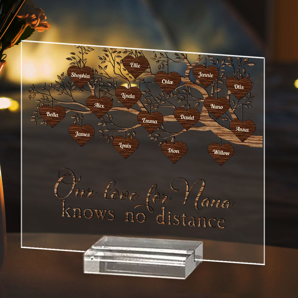 Grandchildren Fill A Space - Personalized Custom Acrylic Plaque With Base