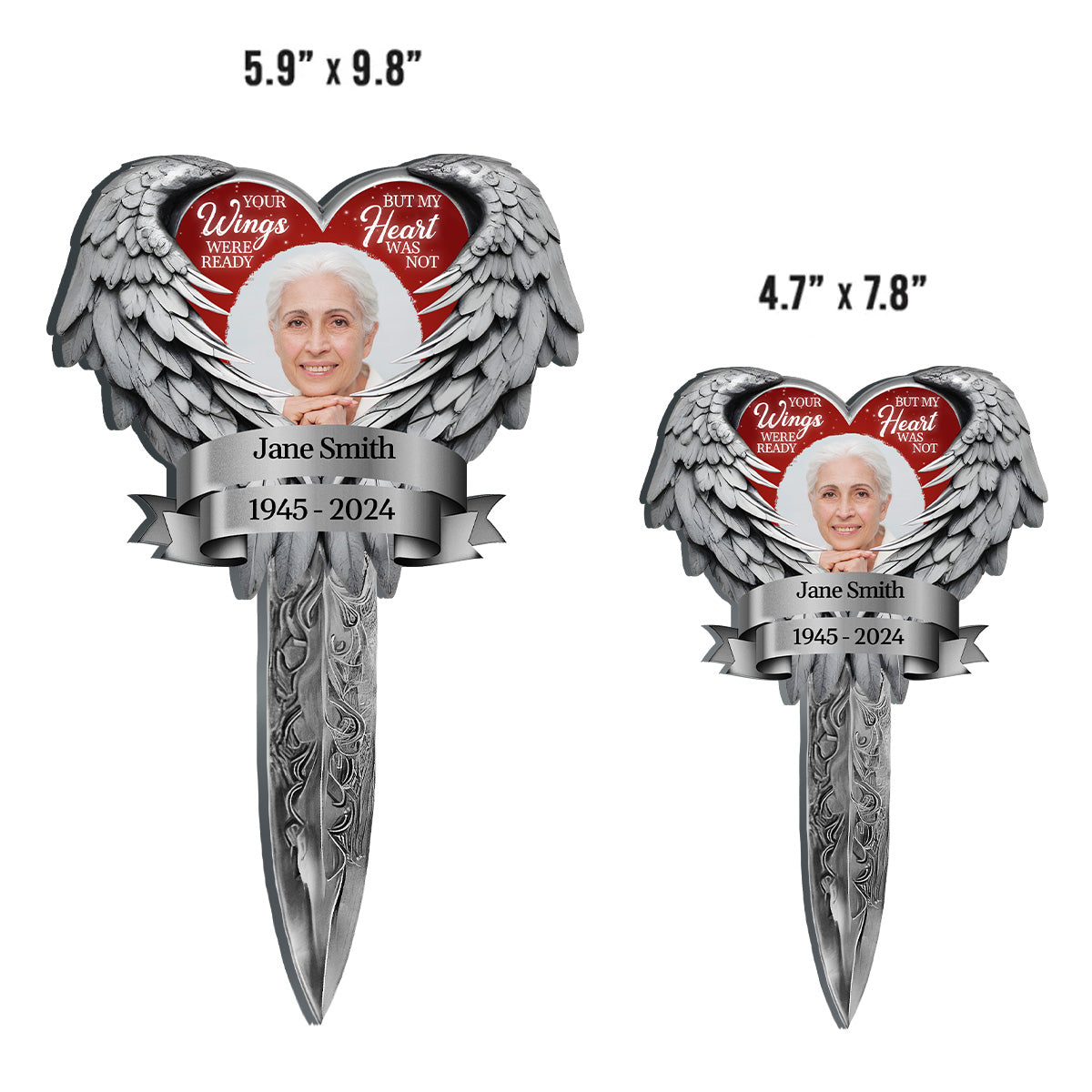 Your Wings Were Ready - Personalized Custom Acrylic Garden Stake