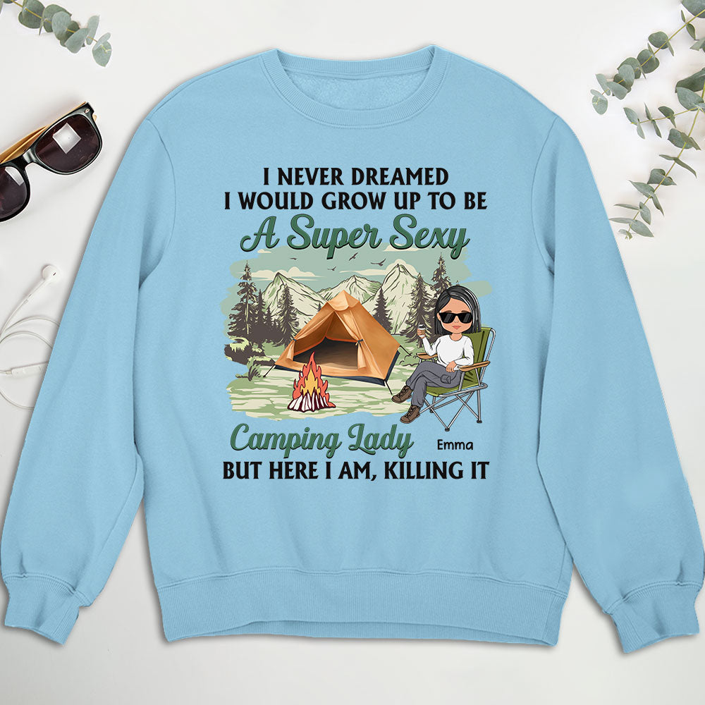 Camping Lady 3 - Personalized Custom Sweatshirt