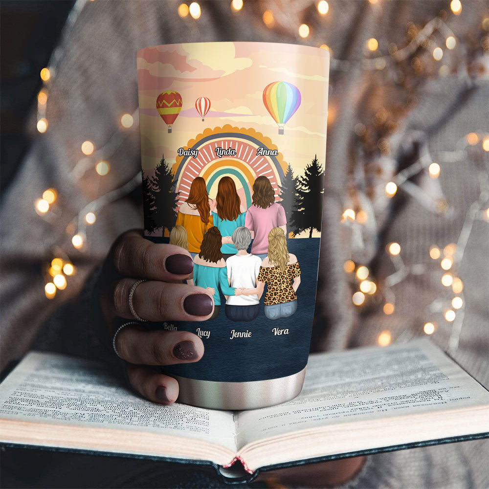 Mother And Daughter Heart - Personalized Custom Tumbler