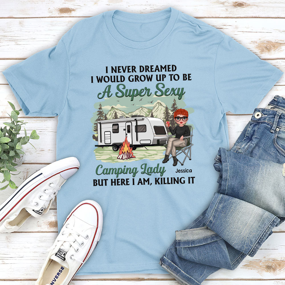 Camping Lady - Personalized Custom Unisex T-shirt