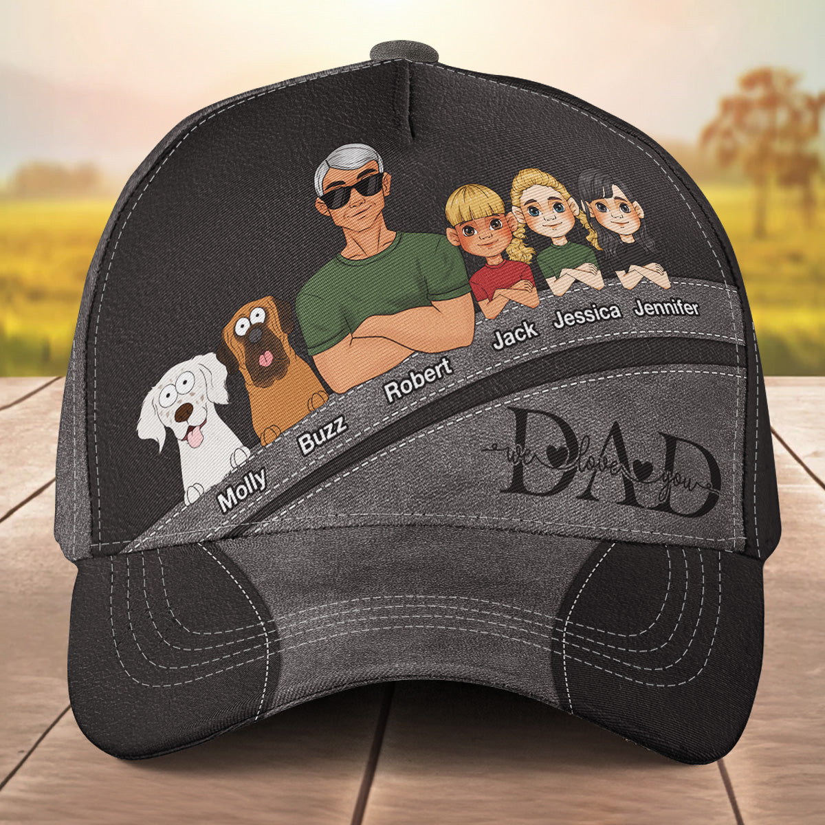 Dad We Love You - Personalized Classic Cap