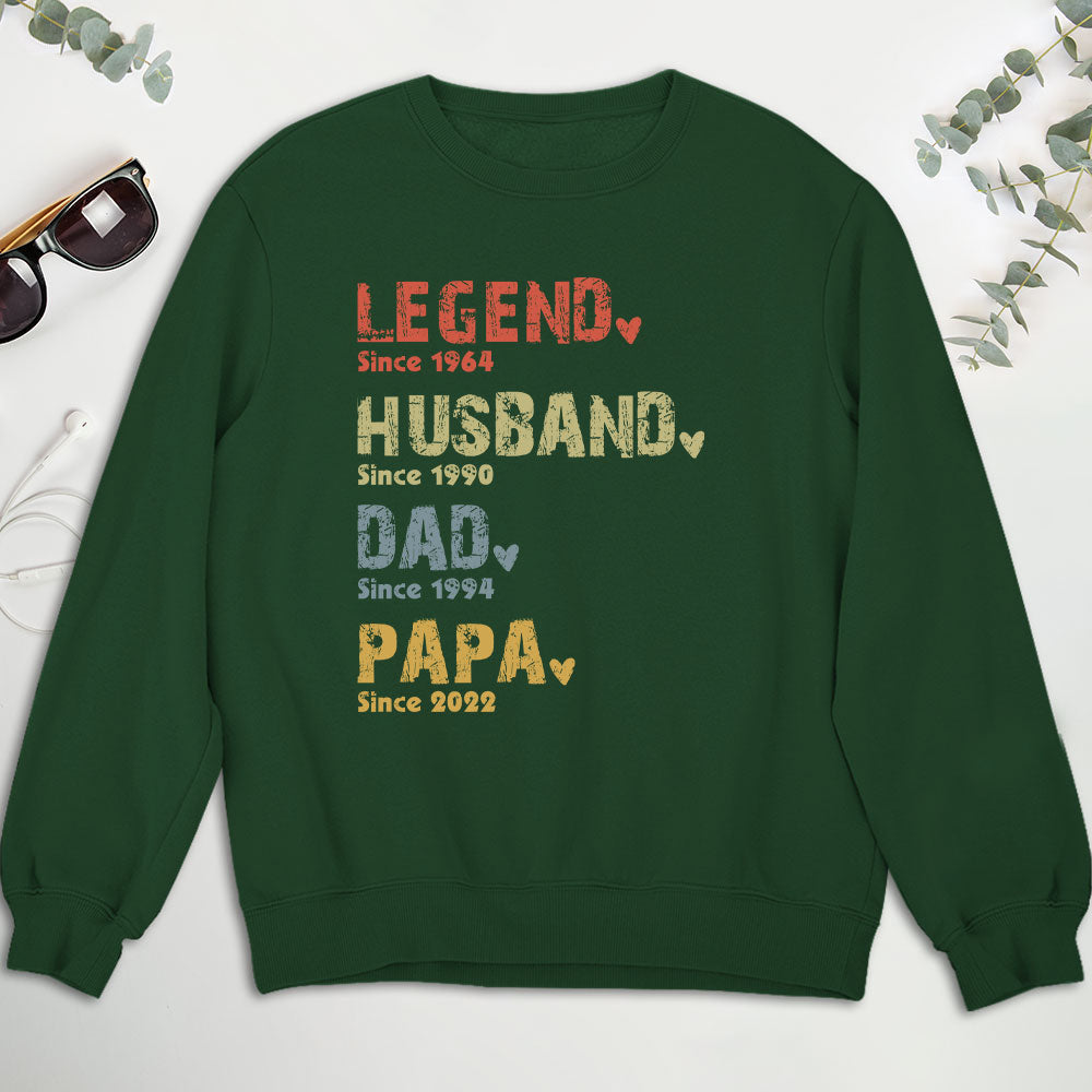 Legend, Husband, Dad, Grandpa - Personalized Custom Shirt