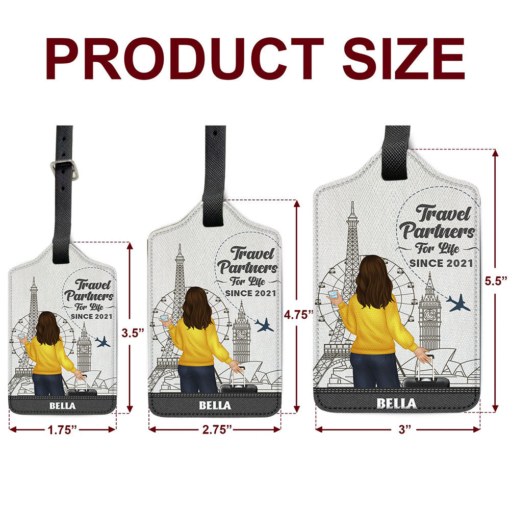 Traveling Couple - Gift For Traveling Lovers - Personalized Luggage Tag