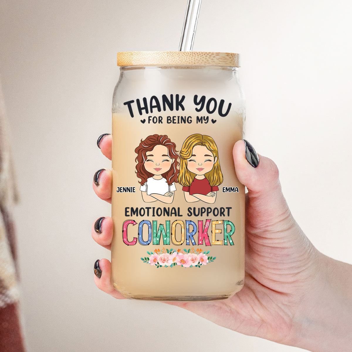 Thanks For Being My Unpaid Therapist - Personalized Custom Glass Can