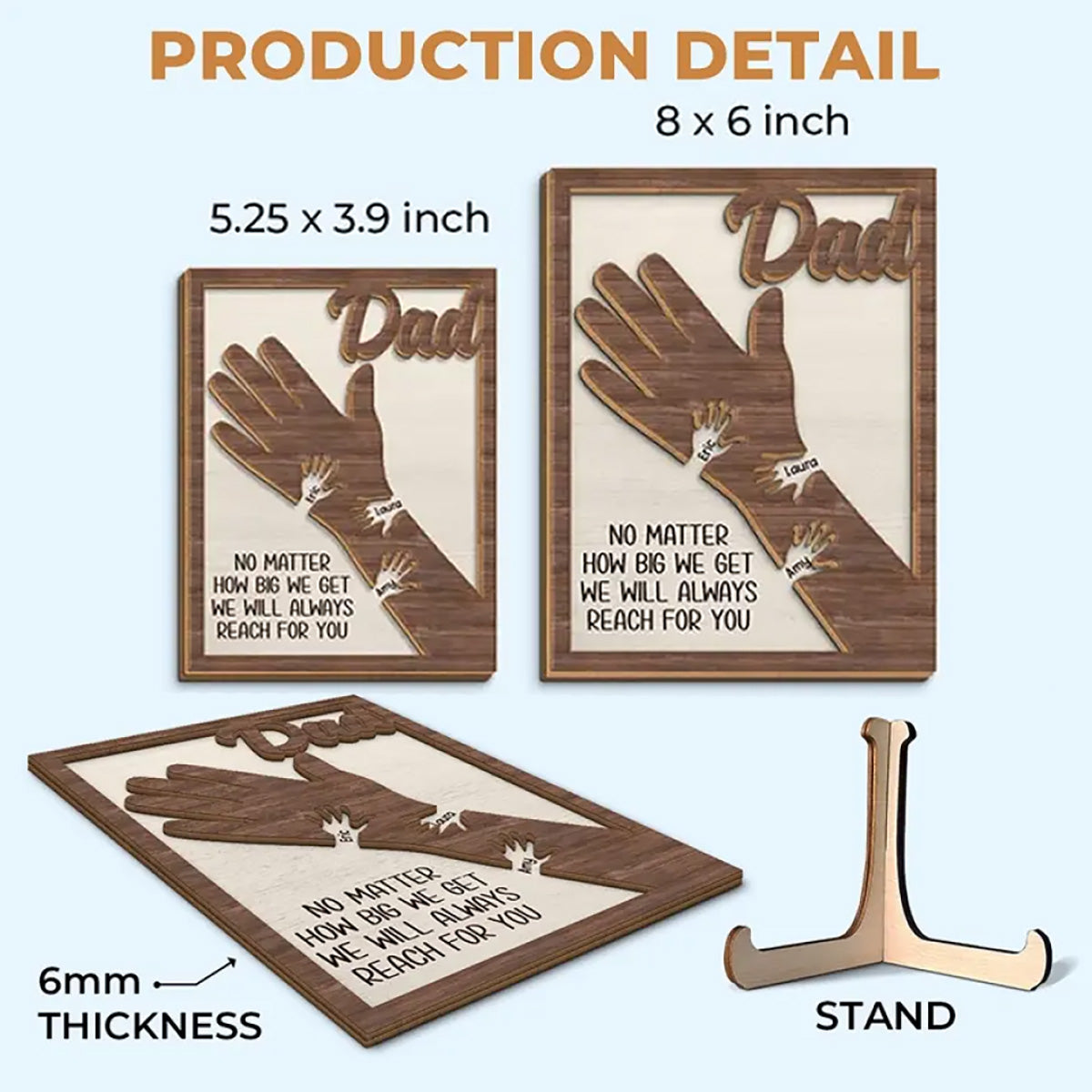 We Hold Our Hands Together And Forever - Personalized Wooden Plaque