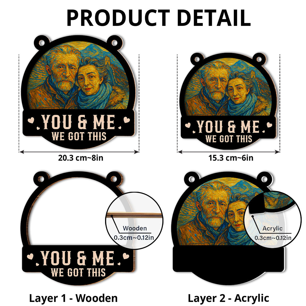 We Got This Untill Our Last Breath - Personalized Custom Suncatcher