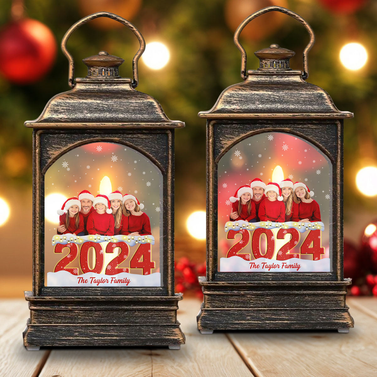 Lovely Family - Personalized Custom Christmas Wind Lamp