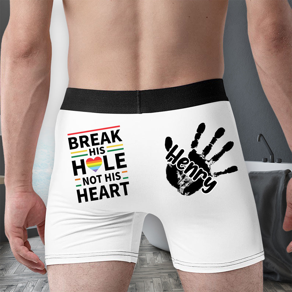 Break The Bed Not Me - Personalized Photo Men's Boxer Briefs