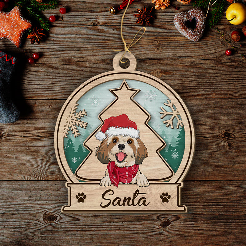 Snowball Ornament - Personalized Custom 2-layered Wood Ornament