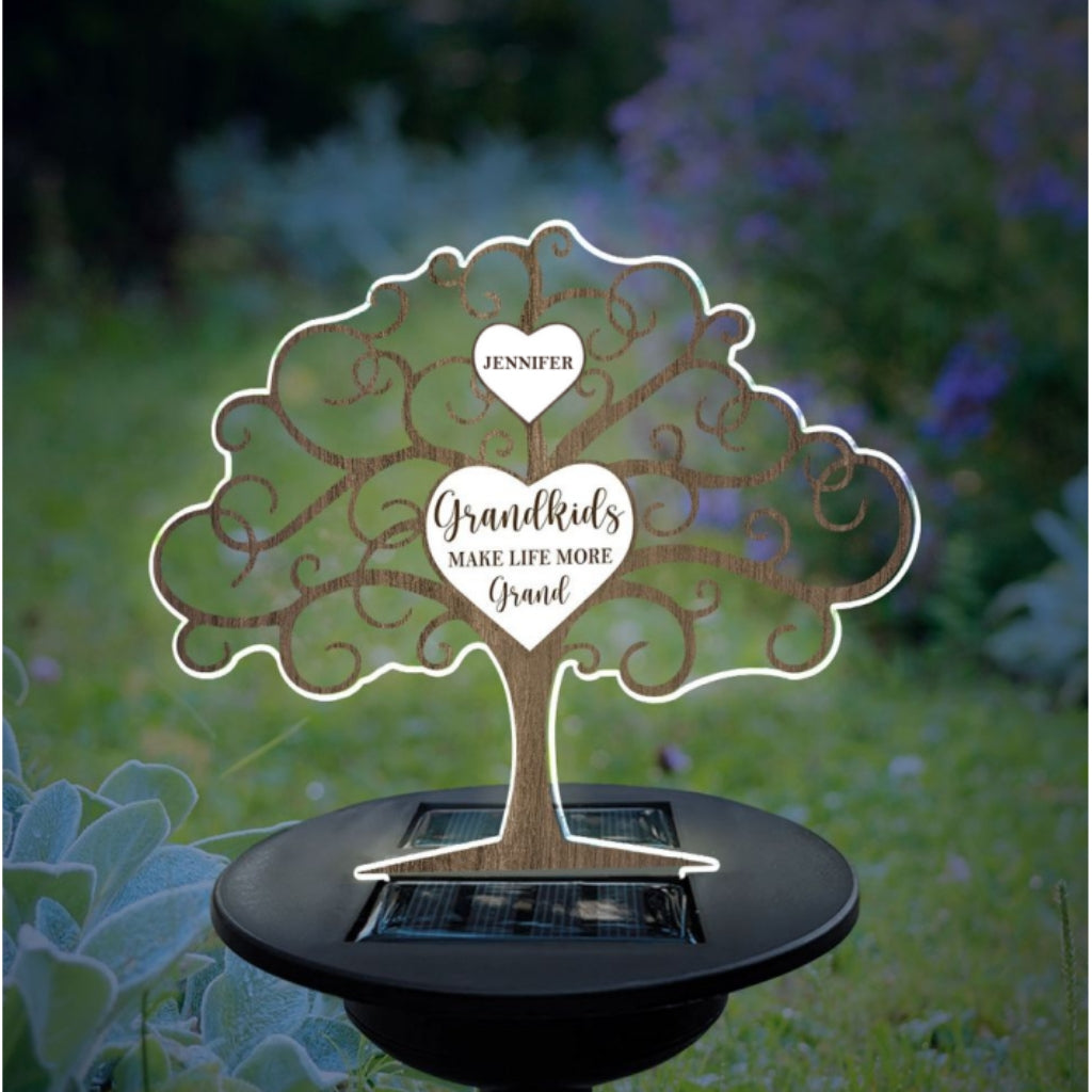 Grandkids Make Life More Grand - Personalized Custom Solar Light