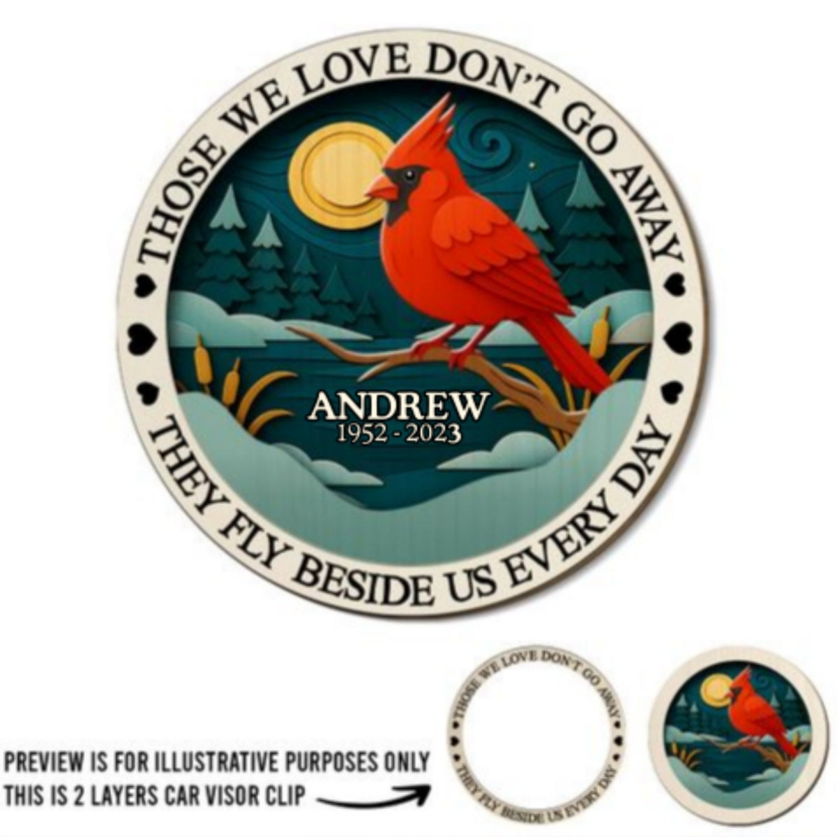 Never Gone From Me - Personalized Custom Car Visor Clip