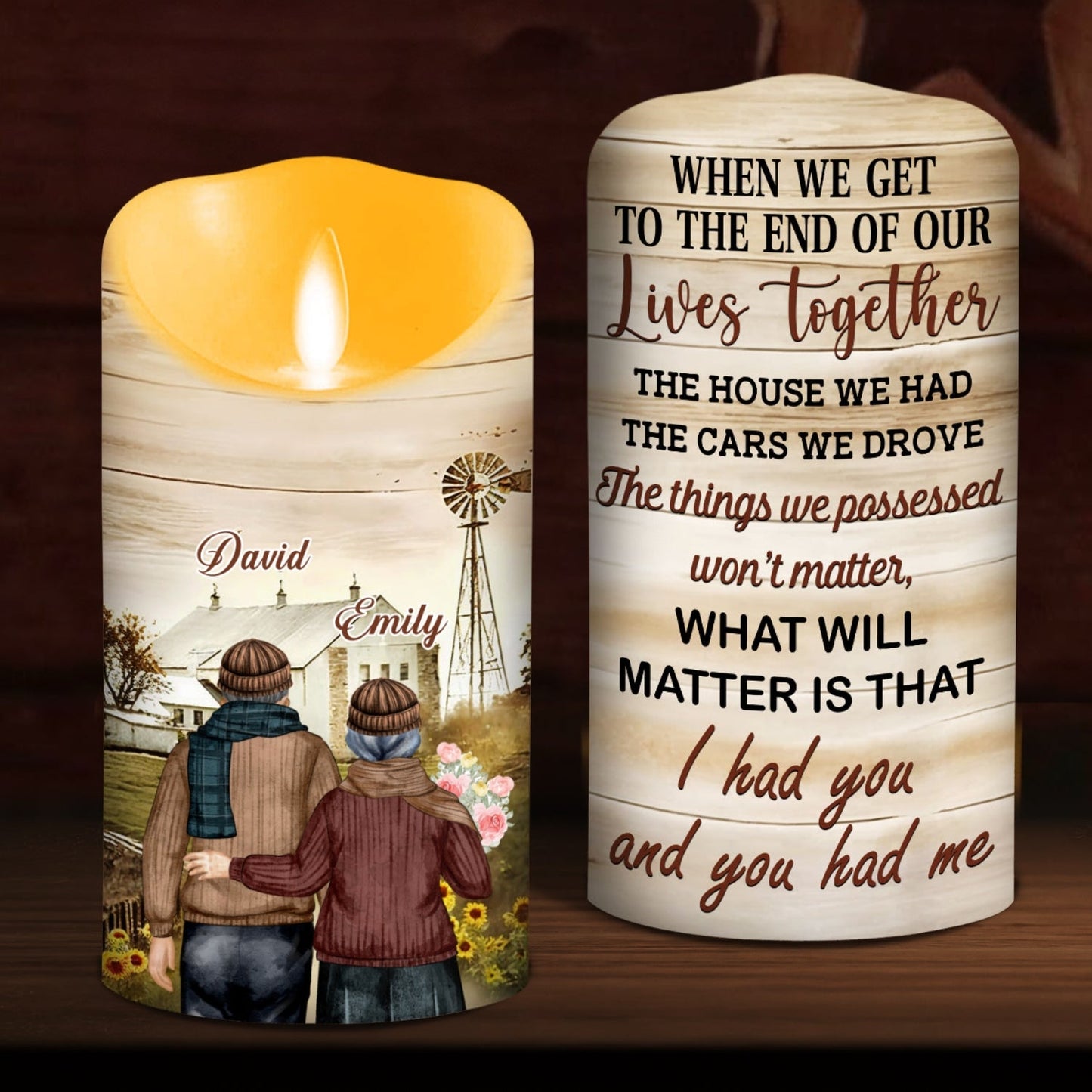 I Had You And You Had Me - Personalized Custom LED Candle