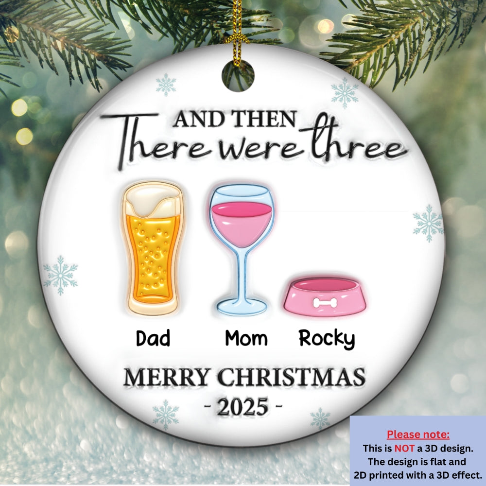 And Then There Were Four - Personalized Custom 3D Inflated Effect Ceramic Ornament