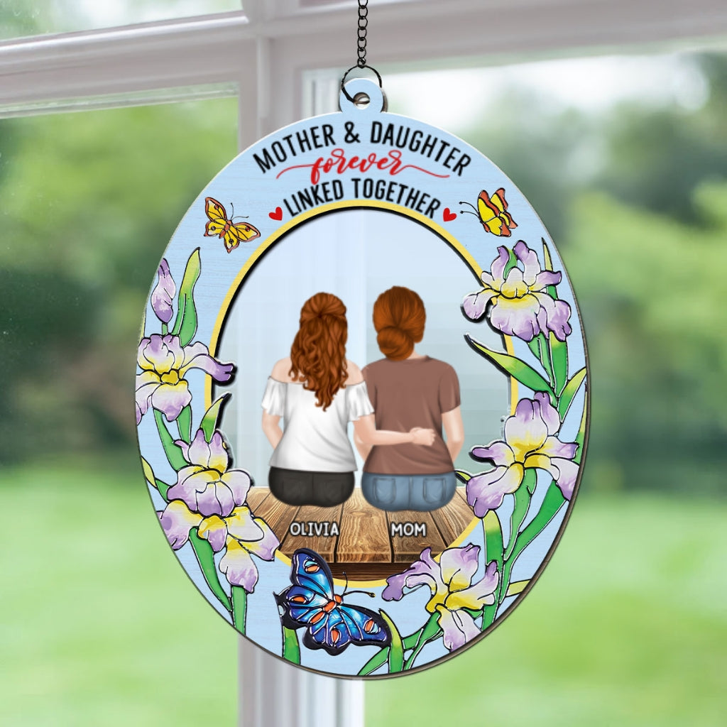 Mother And Daughter - Personalized Custom Suncatcher