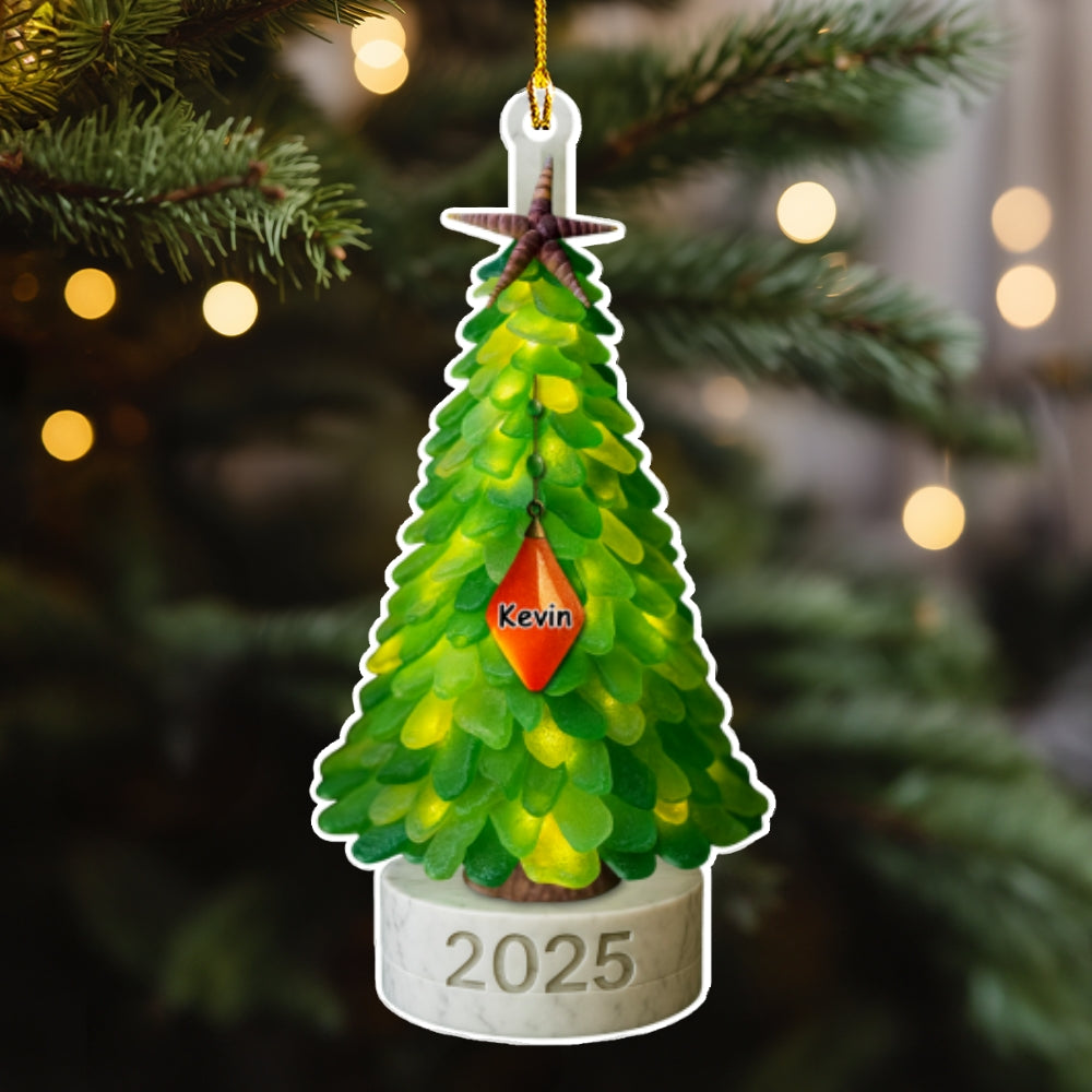 Sea Glass Family Christmas - Personalized Custom Acrylic Ornament