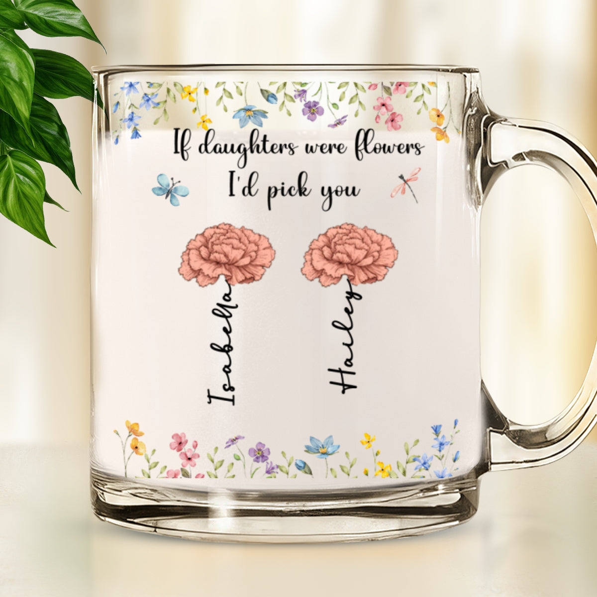 The Treasure Of A Mother Is Her Daughter - Personalized Custom Glass Mug